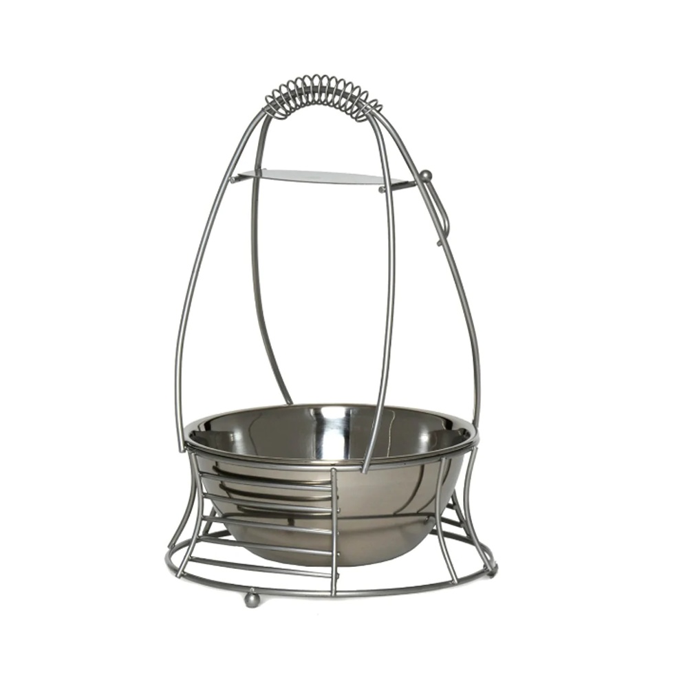 MYA #965 LARGE CHROME CHARCOAL BASKET