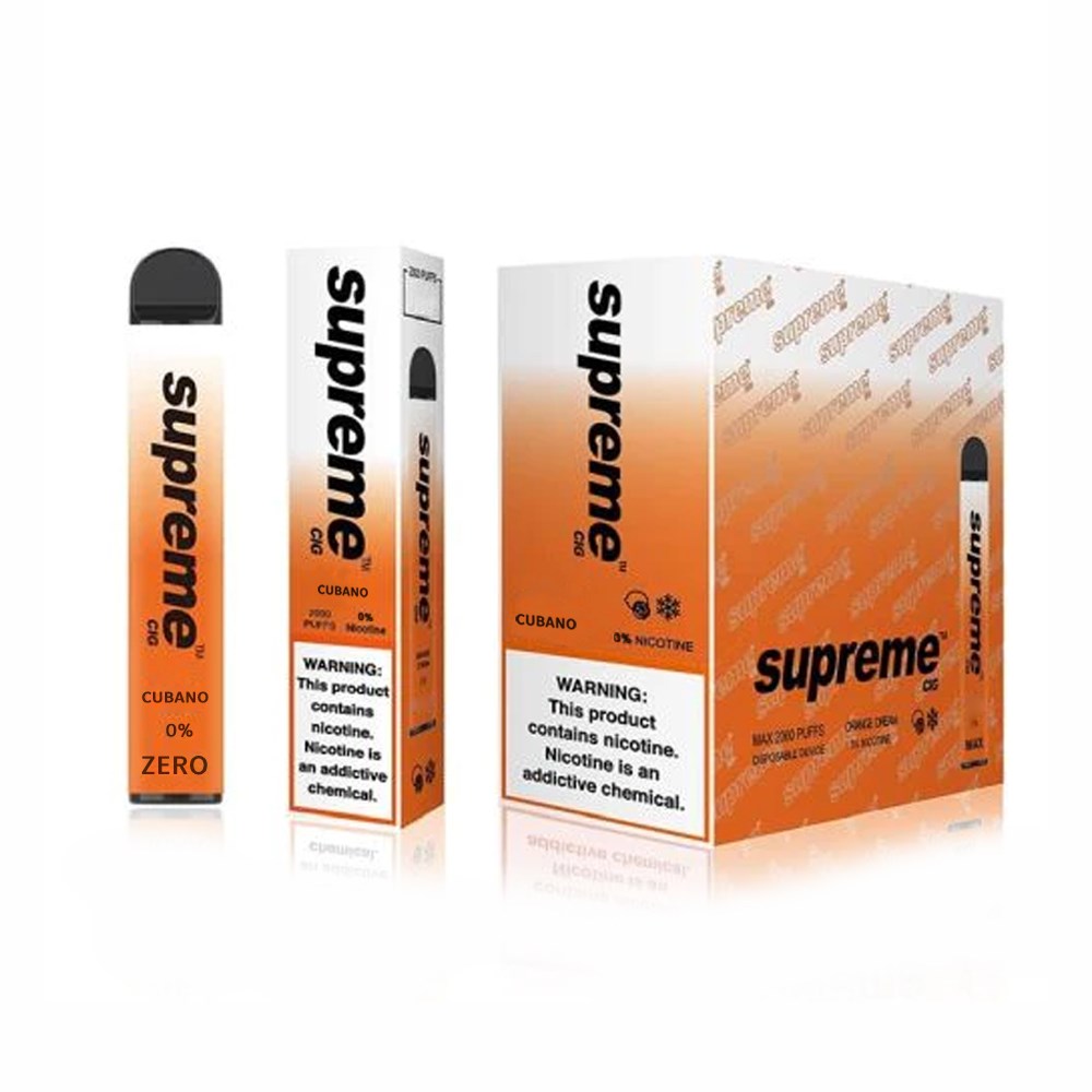 SUPREME CIG ZERO 0% NIC DISPOSABLE - CUBANO