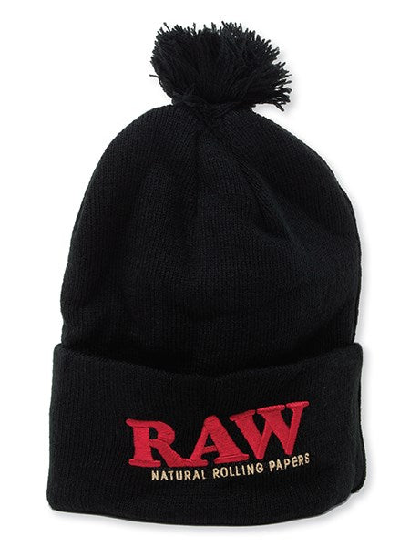 RAW KNIT HAT - BLACK