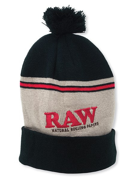 RAW KNIT HAT - BLACK & BROWN