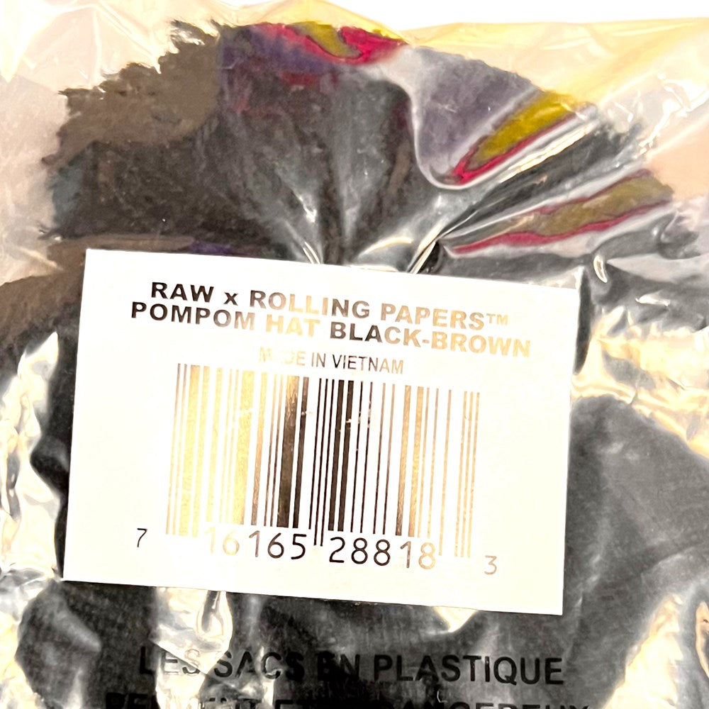 RAW KNIT HAT - BLACK & BROWN