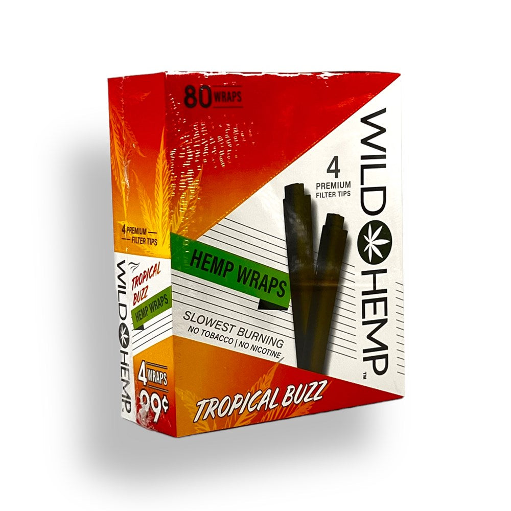 WILD HEMP W/ FILTER TIP 4/0.99 WRAPS - TROPICAL BUZZ