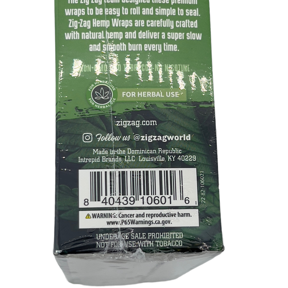 ZIG ZAG CIGAR HEMP 2CT WRAPS - NATURAL