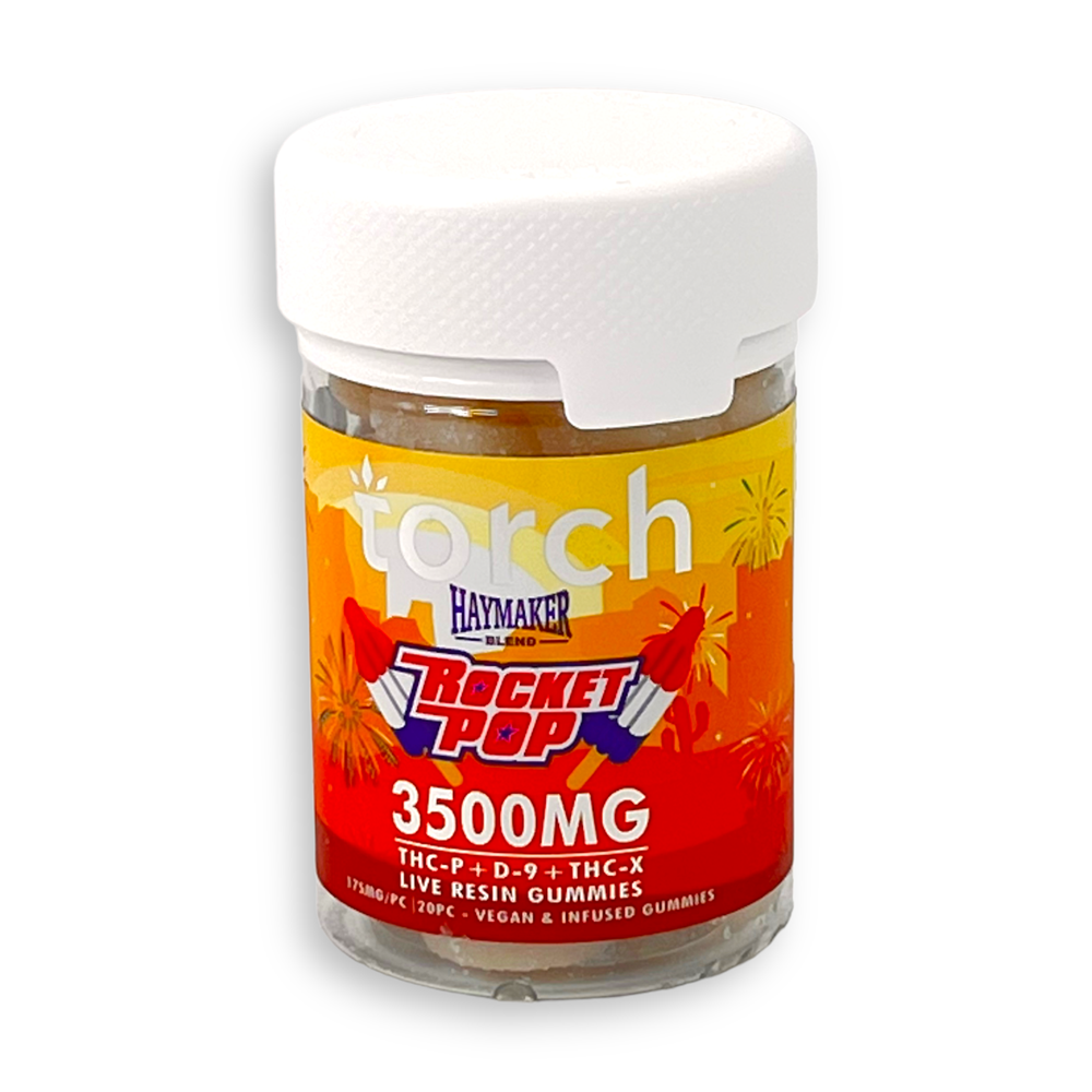 TORCH THCP+D9+THCX 3500MG LIVE RESIN GUMMIES - ROCKET POP