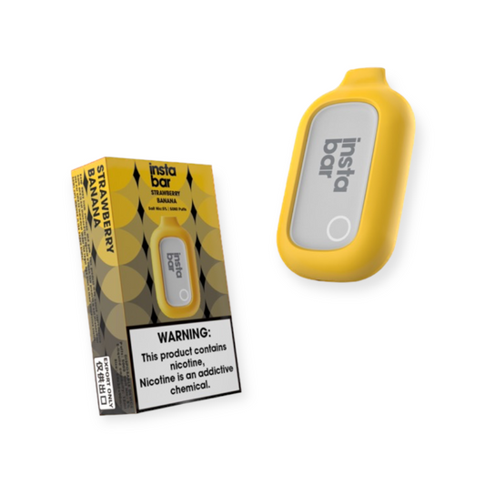 INSTA BAR 5% SALT NIC 5000PUFF DISPOSABLE -  STRAW BANANA