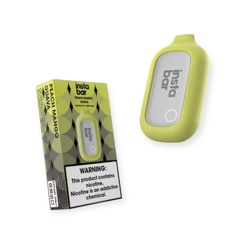 INSTA BAR 5% SALT NIC 5000PUFF DISPOSABLE - PEACH MANGO GUAVA