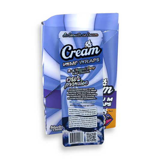 CREAM NATURAL HEMP WRAP - BLUEBERRY