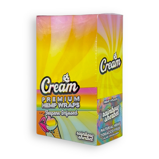 CREAM NATURAL HEMP WRAP - RAINBOW SHERBET