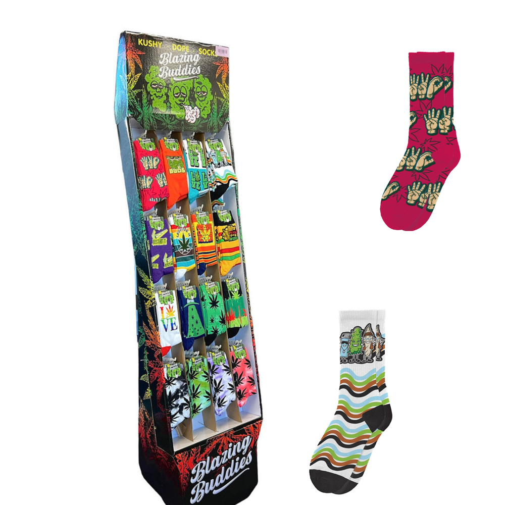 BLAZING BUDDIES SOCKS DISPLAY