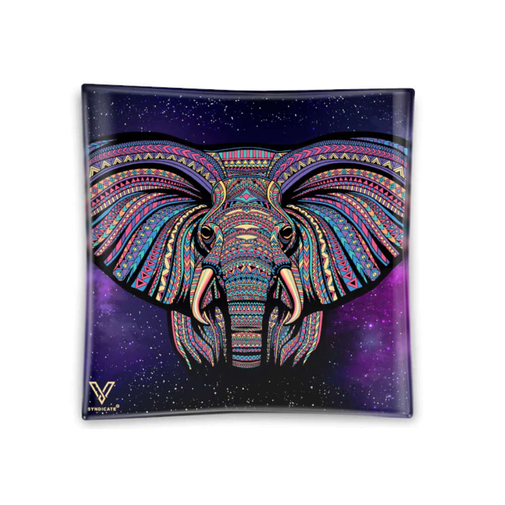 BLAZIN GLASS ASHTRAY - ELEPHANT