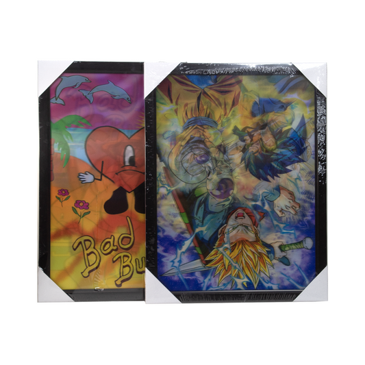 3D POSTER W/FRAME - ASSORTED