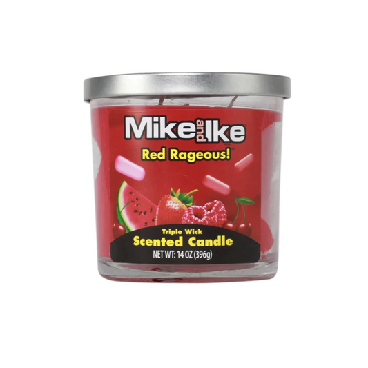 TRIPLE WICK MIKE AND IKE 14OZ CANDLE - RED RAGEOUS