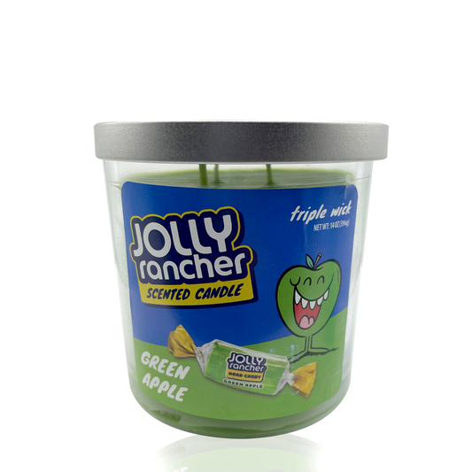 TRIPLE WICK JOLLY RANCHER 14OZ CANDLE - GREEN APPLE