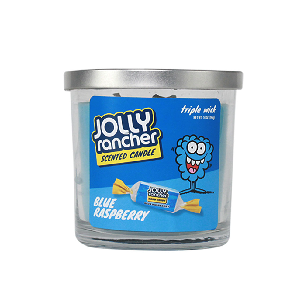 TRIPLE WICK JOLLY RANCHER 14OZ CANDLE - BLUE RASPBERRY