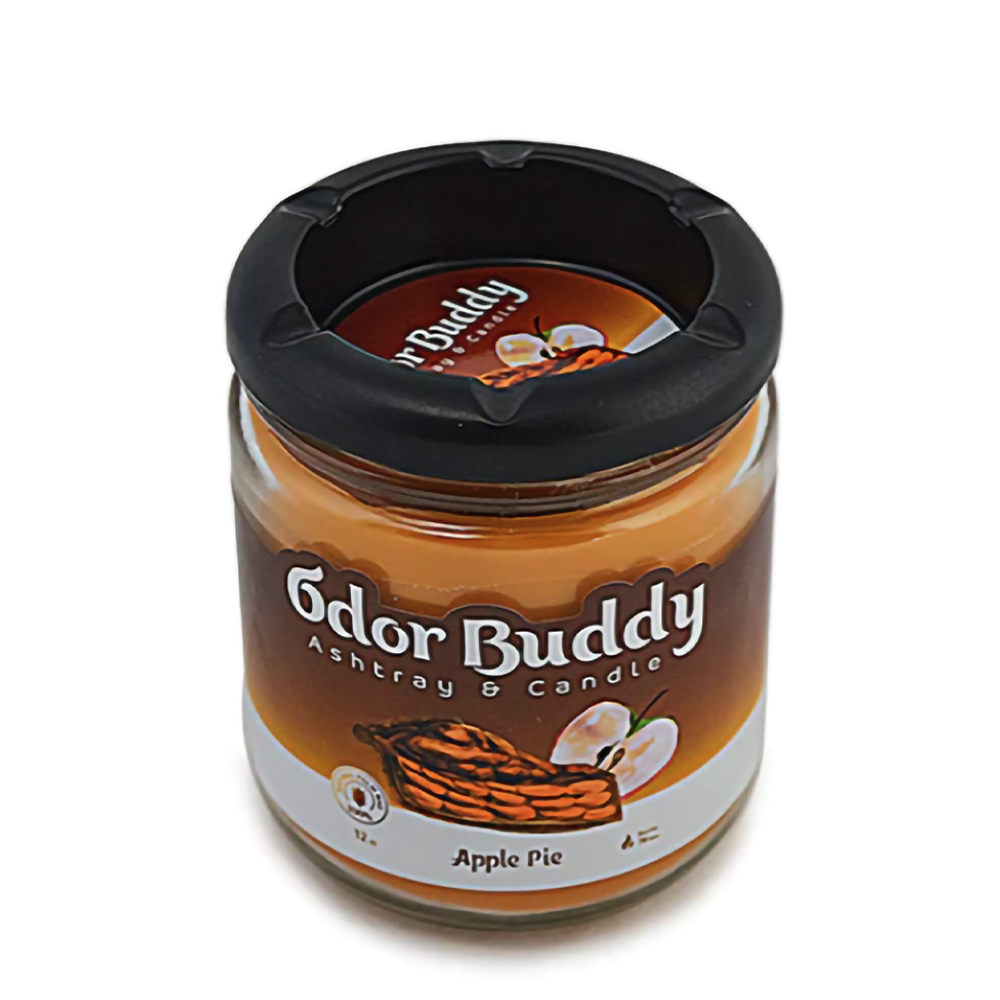 ODOR BUDDY ASHTRAY &amp; CANDLE 12OZ - APPLE PIE