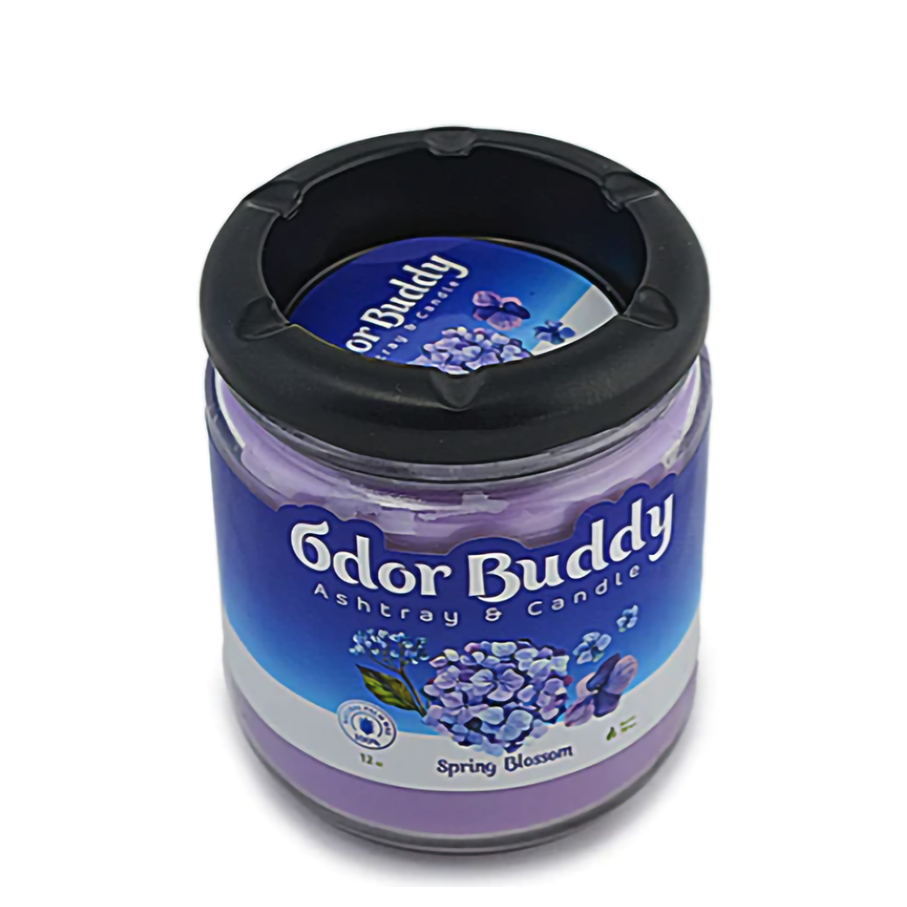 ODOR BUDDY ASHTRAY &amp; CANDLE 12OZ - SPRING BLOSSOM