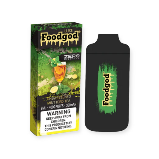 FOODGOD 0% NIC 4000PUFF DISPOSABLE - UNSWEETENED MINT ICE TEA