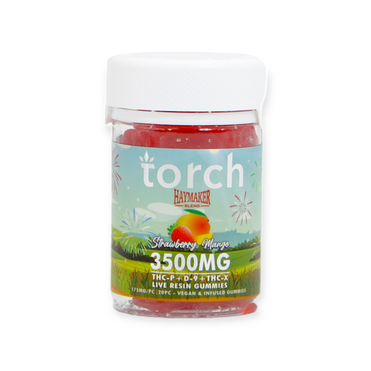 TORCH THCP+D9+THCX 3500MG LIVE RESIN GUMMIES - STRAW MANGO