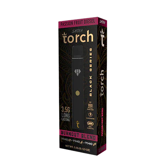 TORCH BURN OUT BLACK BLEND 3.5G DISPOSABLE SATIVA - PASSION FRUIT DIESEL