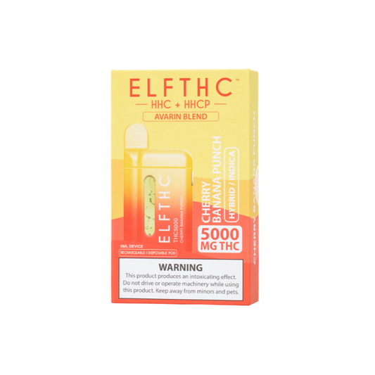 ELF THC AVARIN BLEND 5000MG DISPOSABLE HYBRID/INDICA - CHERRY BANANA PUNCH