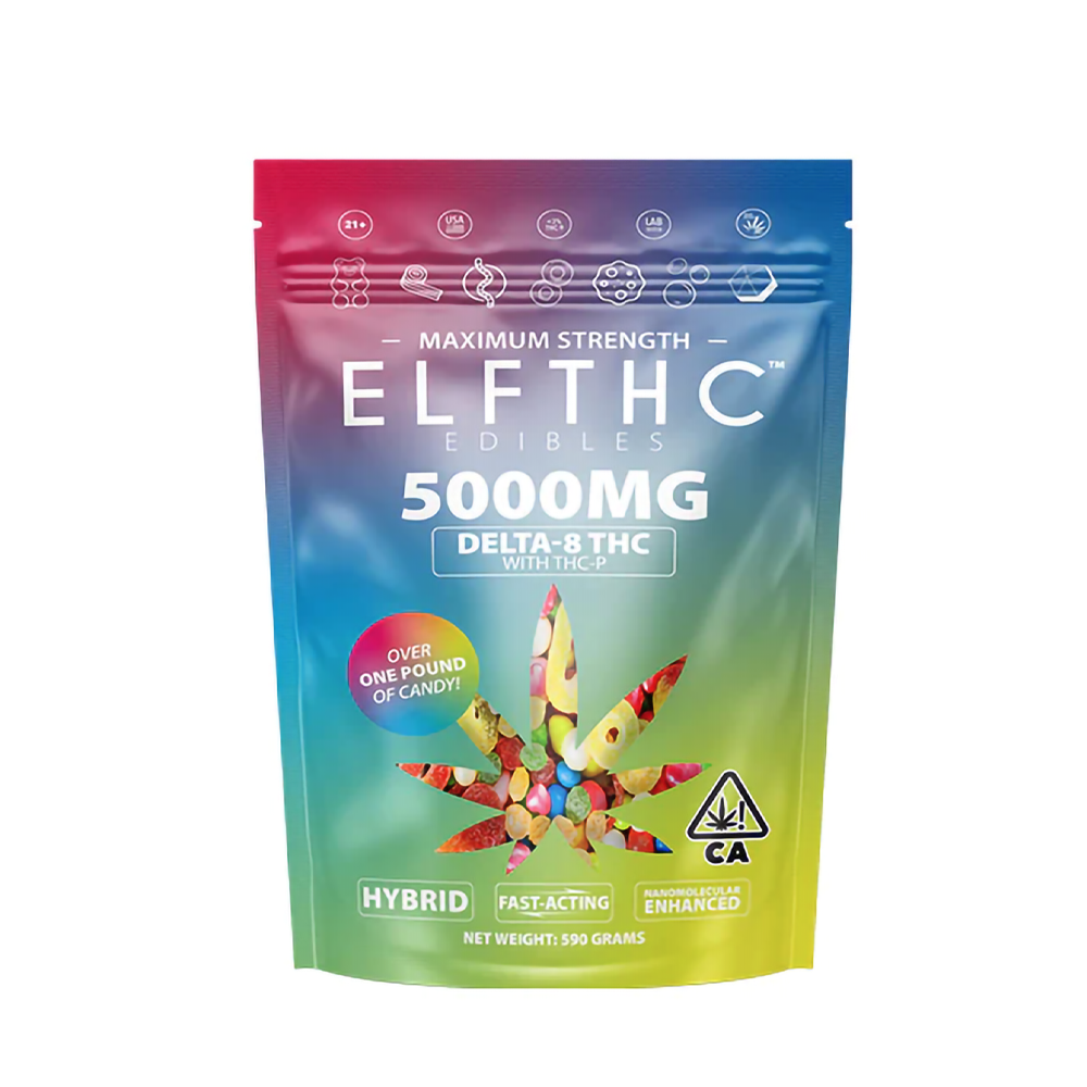 ELF THC D8 THC&amp;THCP 5000MG PARTY PACK HYBRID GUMMIES