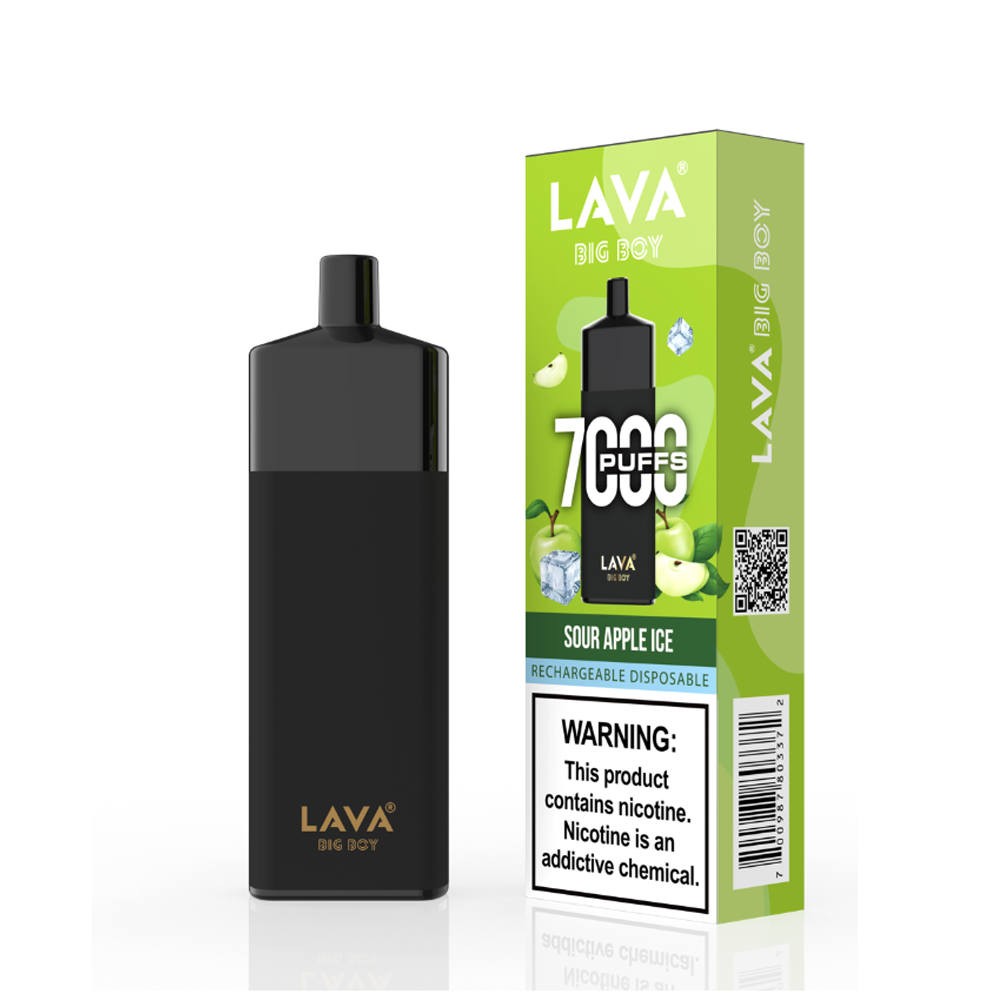 LAVA BIG BOY 5% NIC 7000PUFFS DISPOSABLE -  SOUR APPLE ICE