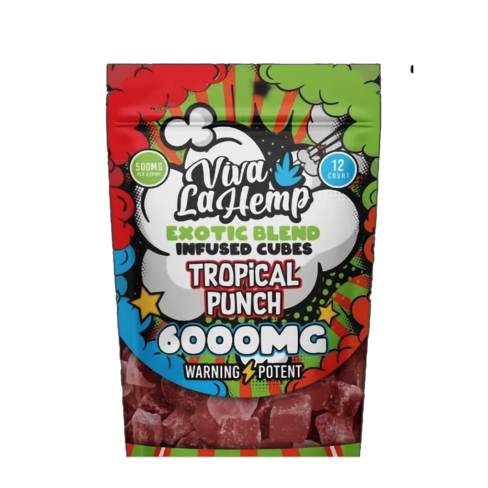 VIVA LA HEMP EXOTIC BLEND 6000MG 12CT GUMMIES -TROPICAL PUNCH
