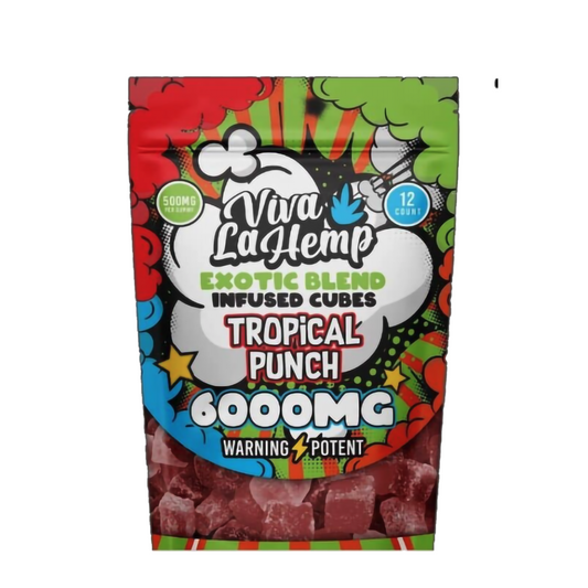 VIVA LA HEMP EXOTIC BLEND 6000MG 12CT GUMMIES -TROPICAL PUNCH