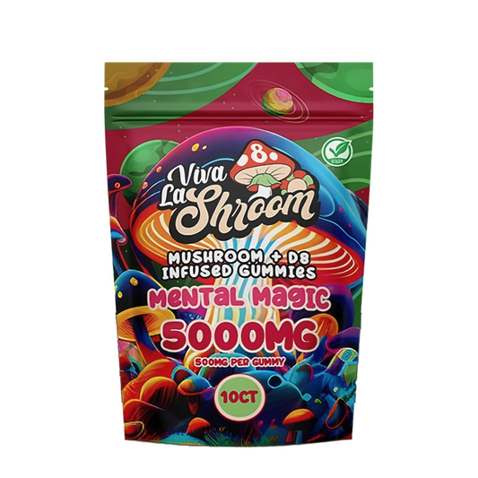 VIVA LA SHROOM 5000MG 10CT GUMMIES - MENTAL MAGIC