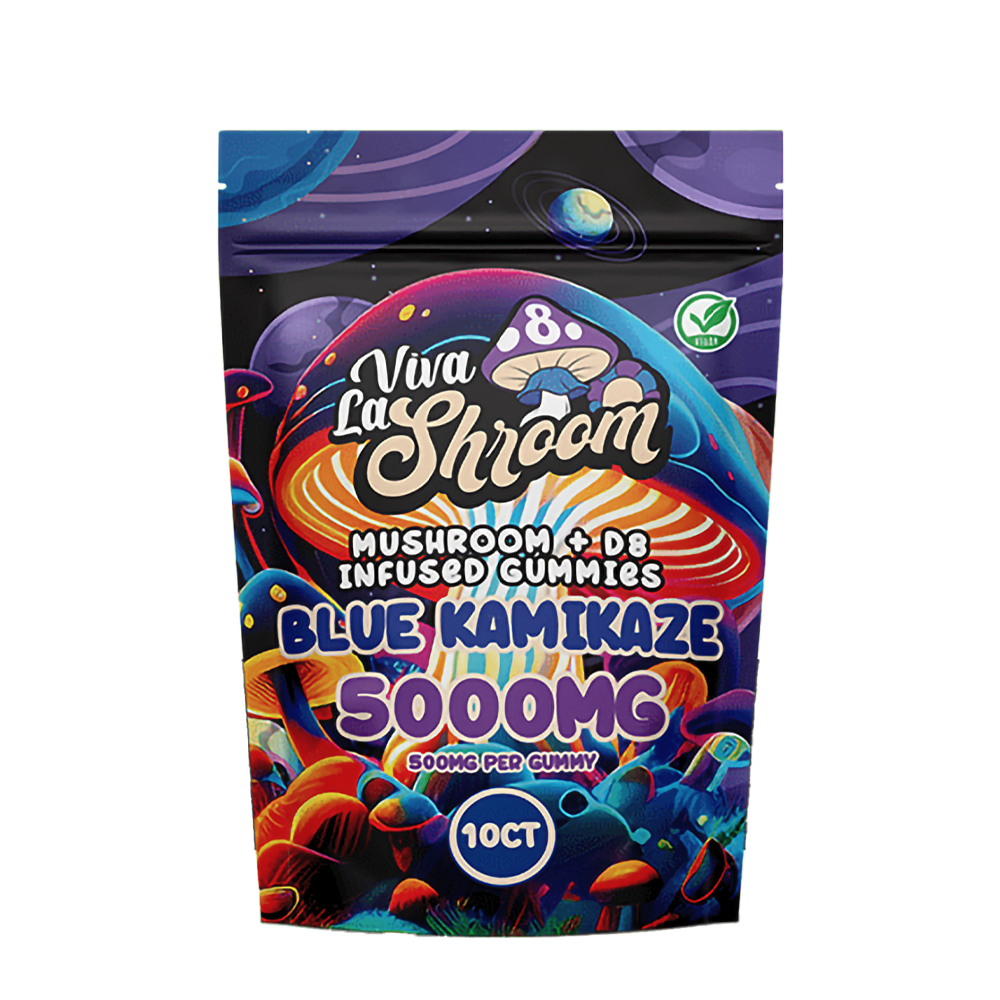 VIVA LA SHROOM 5000MG 10CT GUMMIES - BLUE KAMIKAZE