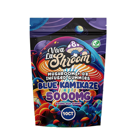 VIVA LA SHROOM 5000MG 10CT GUMMIES - BLUE KAMIKAZE