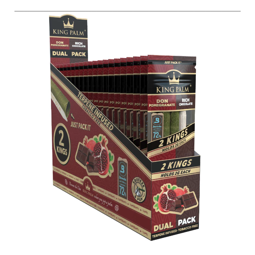KING PALM 2PK CONES - POMEGRANATE &amp; CHOCOLATE