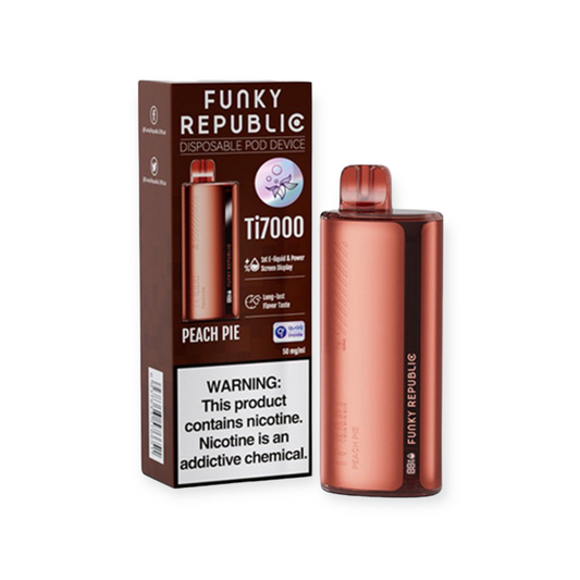 FUNKY REPUBLIC 5% 7000 PUFFS DISPOSABLE - PEACH PIE