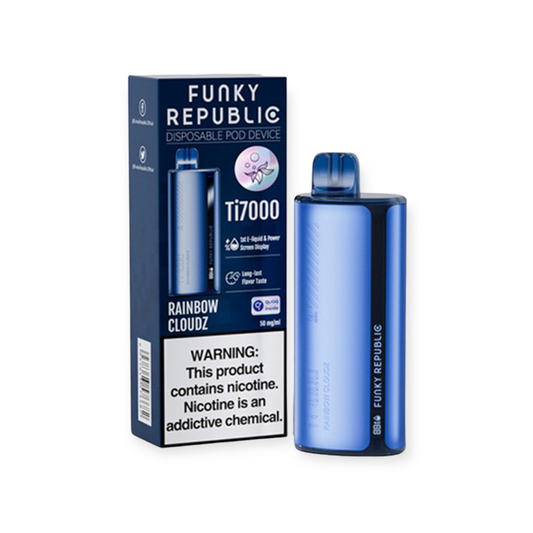 FUNKY REPUBLIC 5% 7000 PUFFS DISPOSABLE - RAINBOW CLOUDZ