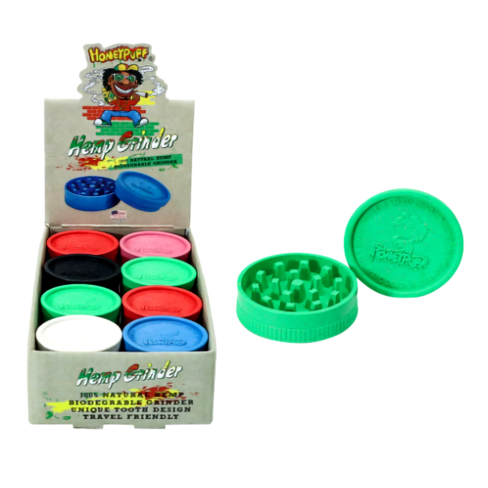 HONEY PUFF 63MM GRINDERS - ASSORTED COLORS