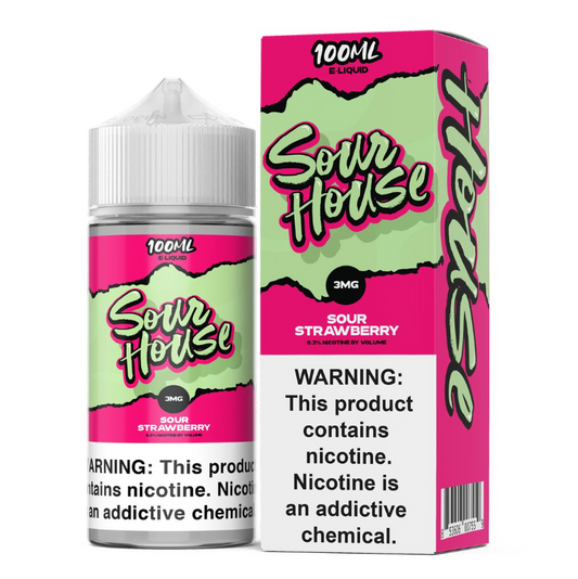 SOUR HOUSE 100ML JUICE 3MG - SOUR STRAWBERRY