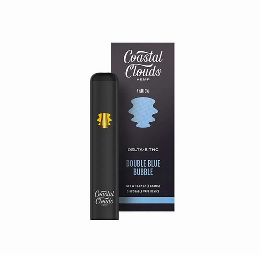 COASTAL CLOUDS D8THC 2G DISPOSABLE INDICA - DOUBLE BLUE BUBBLE