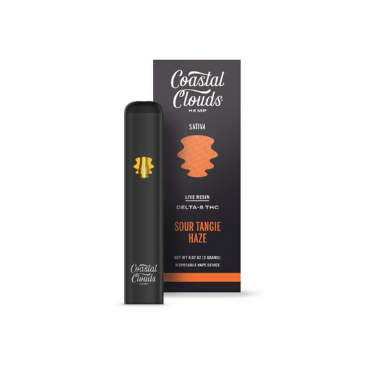 COASTAL CLOUDS LIVE RESIN D8THC 2G DISPOSABLE SATIVA - SOUR TANGIE HAZE
