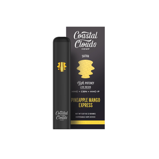 COASTAL CLOUDS  LIVE RESIN  HHC/CBN/HHC-P 2G DISPOSABLE SATIVA - PINEAPPLE MANGO EXPRESS
