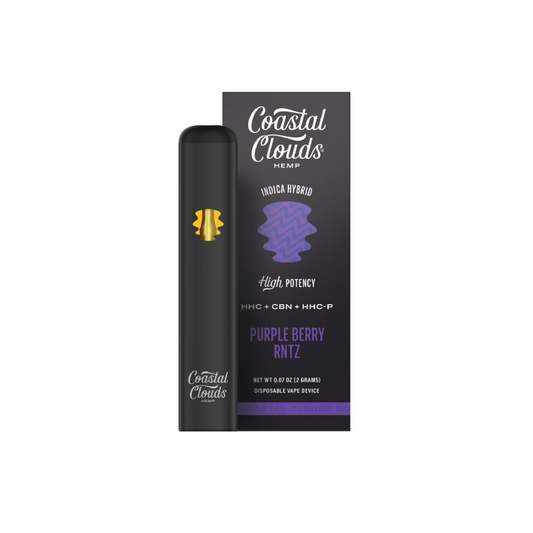 COASTAL CLOUDS HHC/CBN/HHC-P 2G DISPOSABLE -  PURPLE BERRY RUNTZ