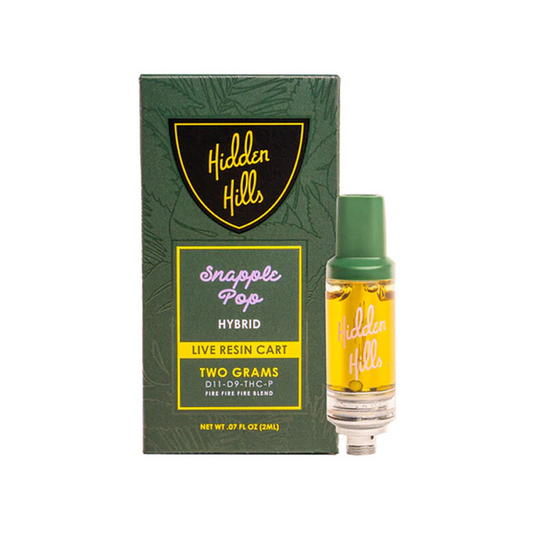 HIDDEN HILLS BLEND D11/D9/THCP LIVE RESIN 2G CARTRIDGE HYBRID - PINK ZNAPPLE