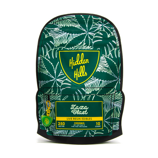 HIDDEN HILLS BLEND D11/D9/THCP LIVE RESIN 2500MG GUMMIES - ZAZA BLAST