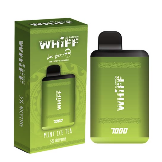 WHIFF 7000PUFFS 5% NIC DISPOSABLE - MINT ICE TEA