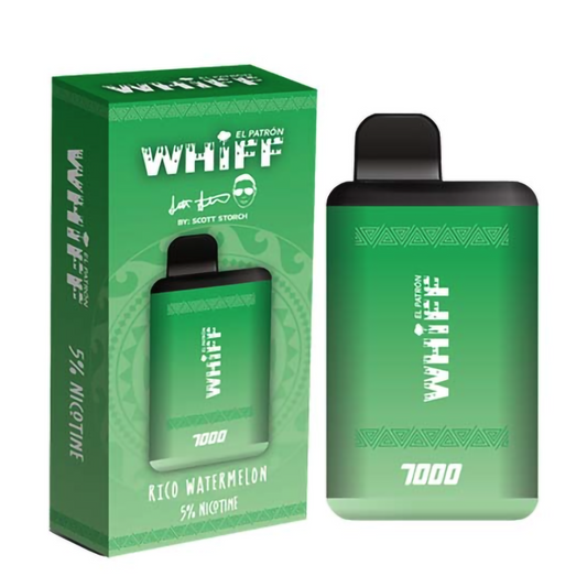 WHIFF 7000PUFFS 5% NIC DISPOSABLE - RICO WATERMELON