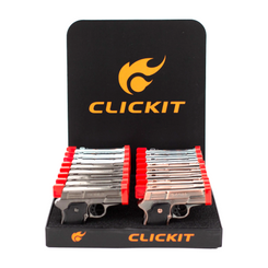 CLICKIT PISTOL WINDPROOF W/ LASER TORCH DISPLAY