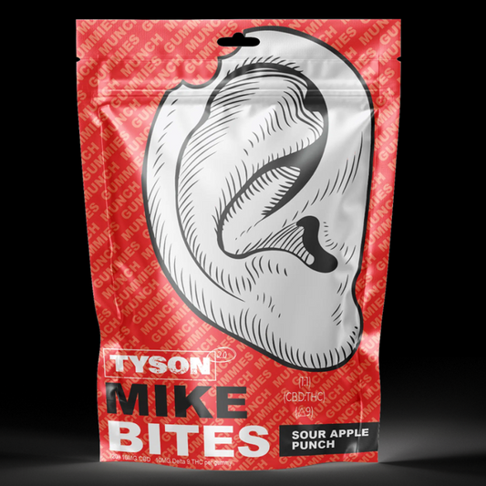 TYSON D9&amp;CBD,THC MIKE BITES GUMMIES - SOUR APPLE PUNCH