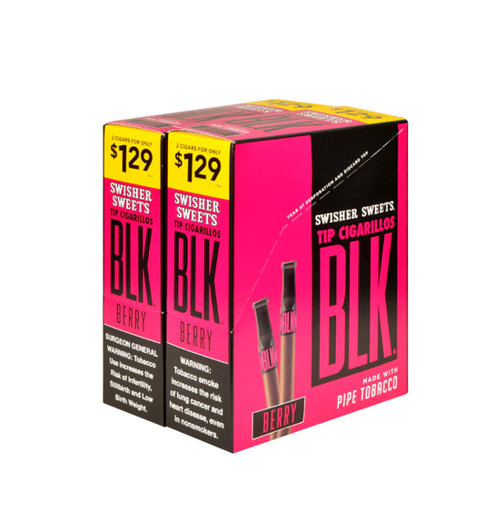SS BLK 2/1.29 2CTS TIP CIGARILLOS - BERRY