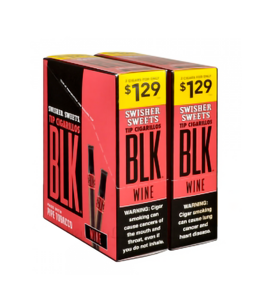 SS BLK 2/1.29 2CTS TIP CIGARILLOS - WINE