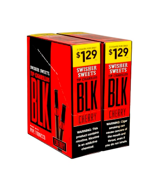 SS BLK 2/1.29 2CTS TIP CIGARILLOS - CHERRY