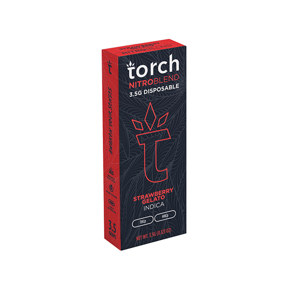TORCH NITRO BLEND 3.5G DISPOSABLE  INDICA - STRAW GELATO